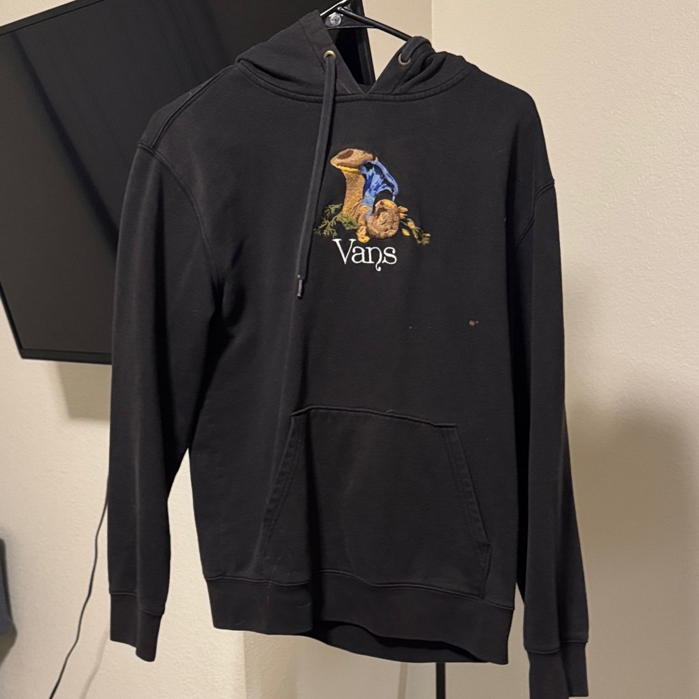 Embroidered Vans Hoodie with Mushrooms (flawed)